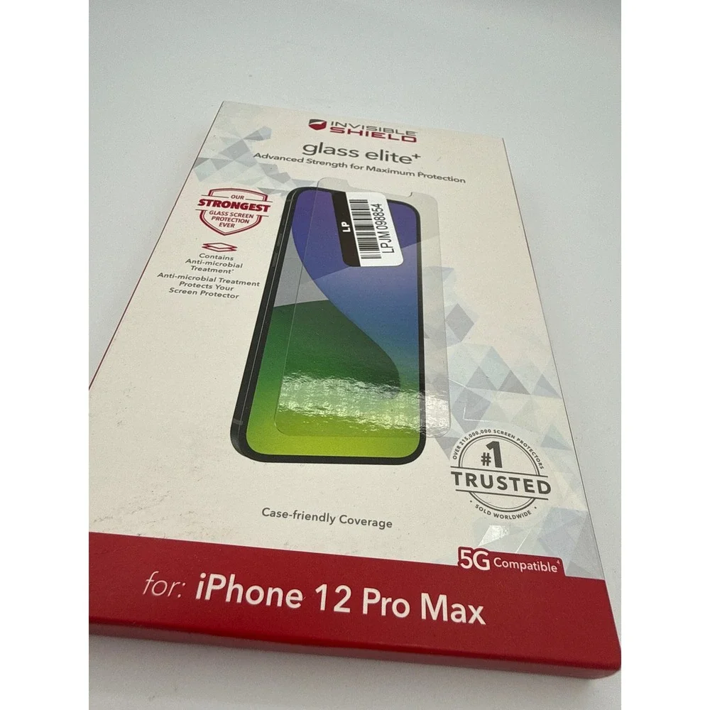 InvisibleShield Glass Elite+ iPhone 12 Pro Max Clear New Screen Protector 5G